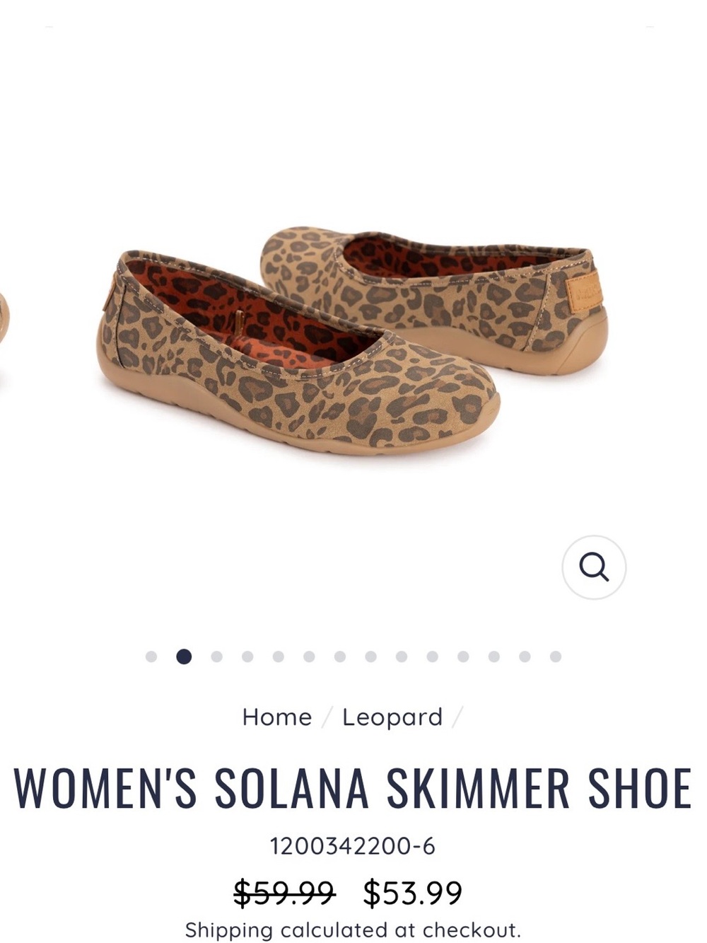Muk Luks Leopard Print Ballet Flat - Tan